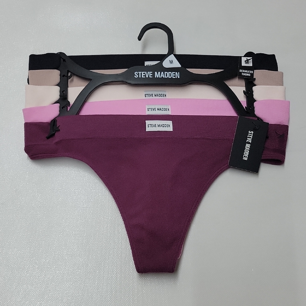 Steve Madden Women's Thongs - Black, Pink, Burgundy